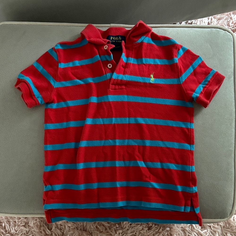 Polo by Ralph Lauren Kids Striped Polo Shirt in Red and Blue